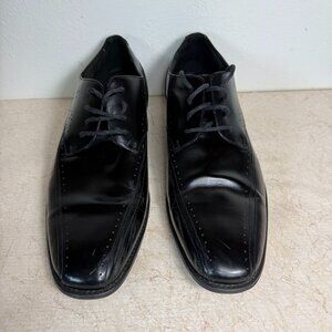 Stacy Adams Mens Leather Dress Shoes Size 13M Black Formal Lace-Up read